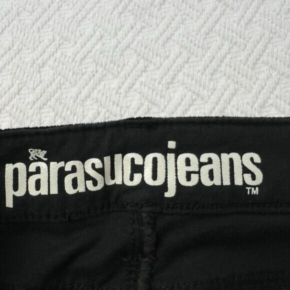 Brand New Parasuco Womens 25 Black Velvet Sofia Fit Mid Low Rise y2k Jeans - Picture 8 of 15